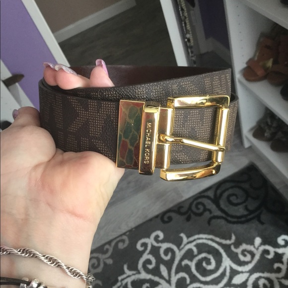 Michael Kors Monogram Belt Reversible Unisex 35-38 - Picture 2 of 7